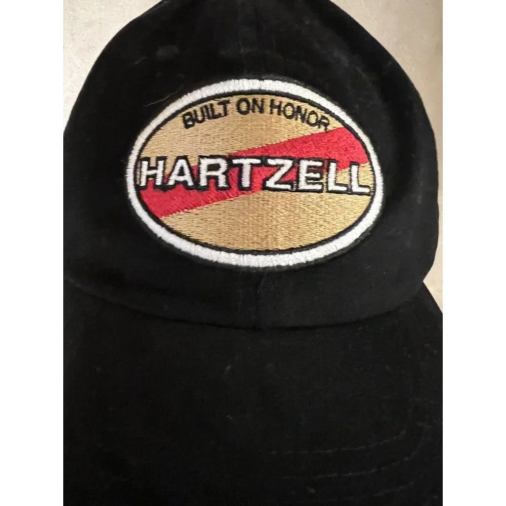 Hartzell Adjustable Men’s Cap Black & Red Hook and Loop Closure One Size Fits